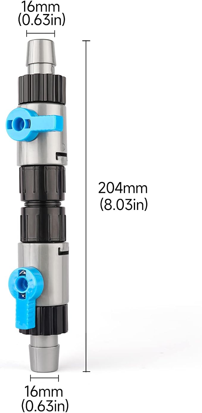 LANDEN Double Tab Connector for Aquarium, Canister Filter Hose Connector - Image 3