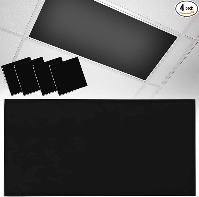 Magnetic Light Cover for Classroom Drop Ceiling, 4 Pack 4x2 Ft Fluorescent by Futuregrace