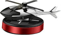 Helicopter Solar Rotating Air Freshener, Al Alloy Car & Home Décor|Red | by NICEADA