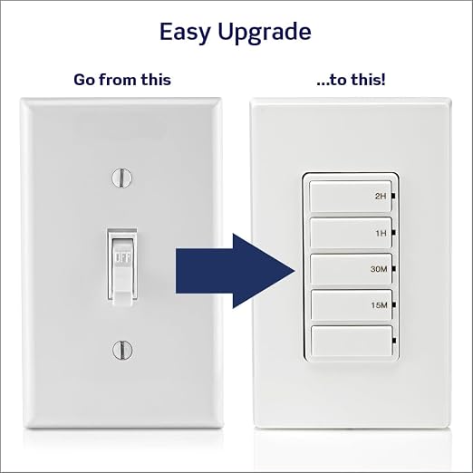 Leviton Countdown Timer Switch for household lights and exhaust fans, 15-30 min - Image 2