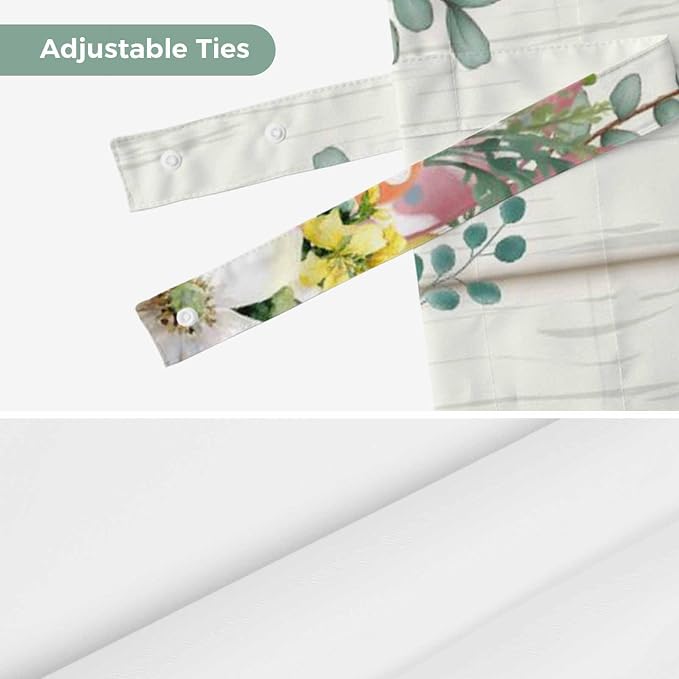 Easter Tie Up Valance Curtains for Windows, Kitchen Curtains Window Shades - Image 7