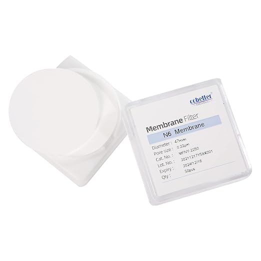 100 Pieces/Pack Nylon Disc Membrane Filters 47mm Diameter 0.45µm Pore Size pH by COBETTER