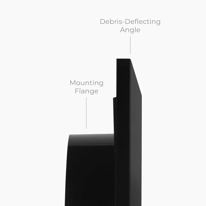4 Inch Fit - Black Plastic Vent Cover - Exhaust Dryer Vent Cover - Built-in - Image 5