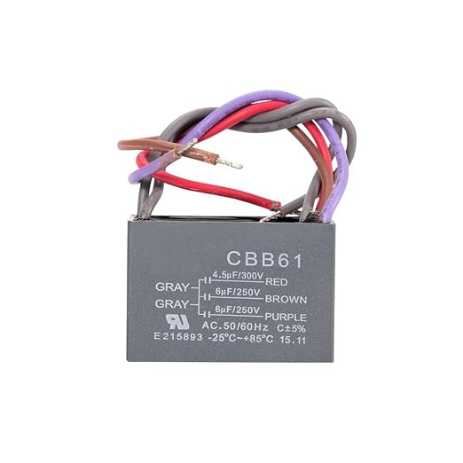 CBB61 Ceiling Fan Capacitor 5 Wire 5 Speed Starting Capacitor Replacement Parts by Unknown