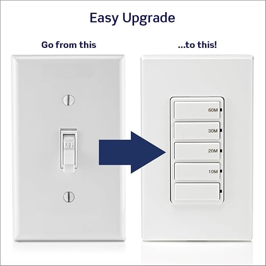 Leviton Countdown Timer Switch for Bathroom Fan and Household Lights, - Image 2