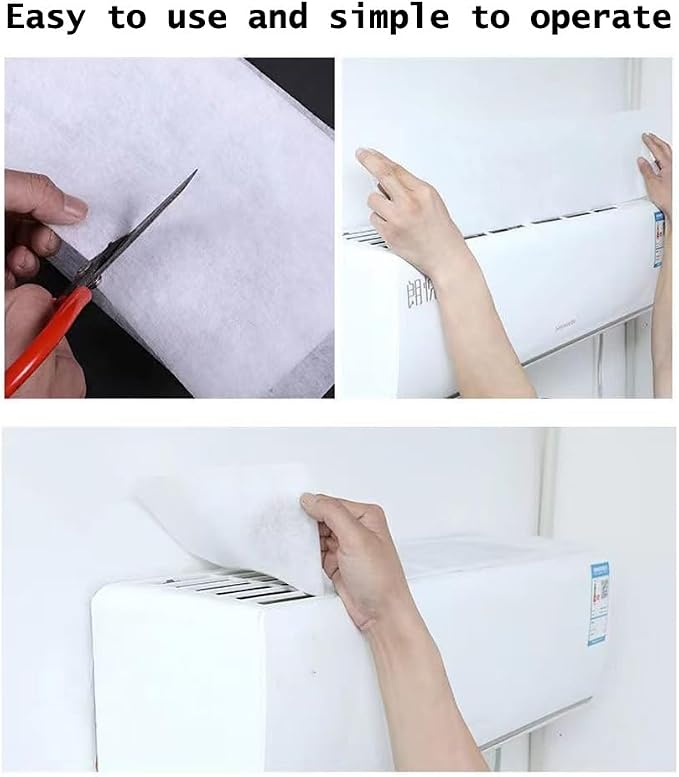 10 Pack Mini Split Vent Filters Cover Non-Wowen Fabric Top Dust Cover Air - Image 3