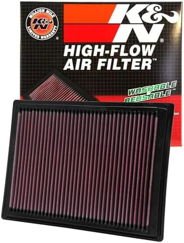 K&N High-Flow Original Lifetime Engine Air Filter: Increase Power & Towing by KNEngineeringInc