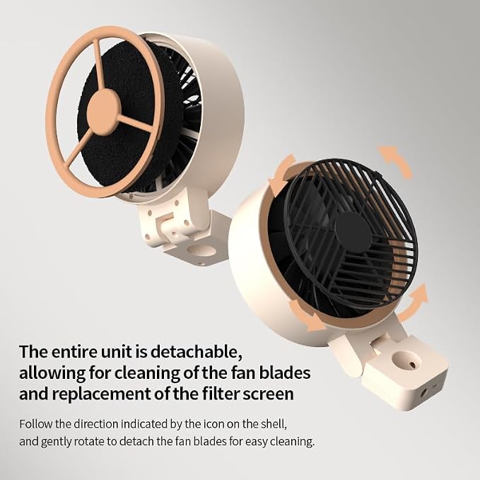 EVADA Mini Plug-In Desktop Air Purifier Cleaner Fan, Quiet Portable Range Hood - Image 7
