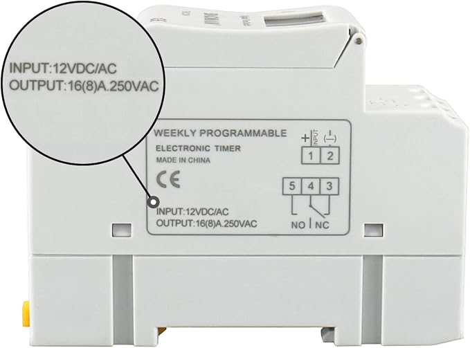 Baomain THC15A DC/AC 12V Digital LCD Power Programmable Timer Switch Relay 16A - Image 2