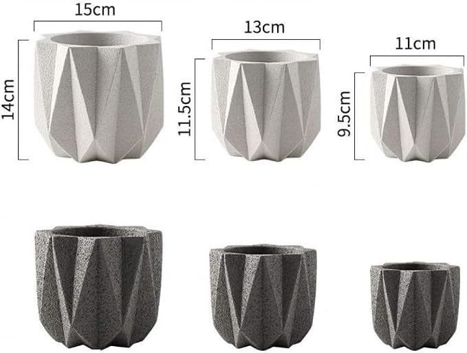 Outdoor Succulent Plantpot Cactus Plant Container Cement Flowerpot Container - Image 3