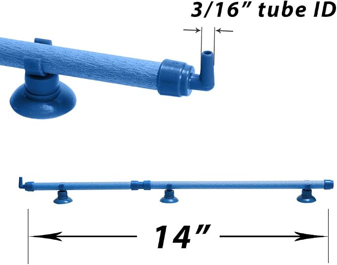 Quickun Aquarium Air Stone Bubble Wall Tube Oxygen Diffuser Bar Decor Accessory - Image 2