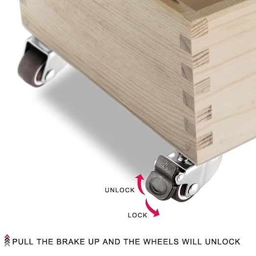 1.5 Inch Caster Wheels for Small Furniture Heavy Duty Casters, Rubber 360º - Image 3