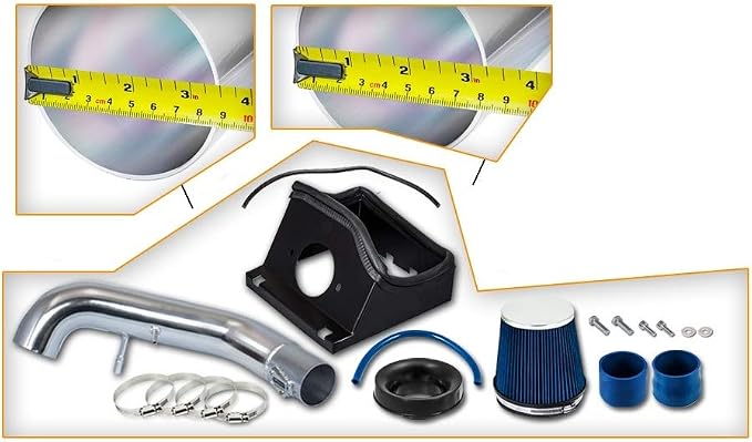 Heat Shield Cold Air Intake Kit & Blue Filter Combo Compatible - Image 2