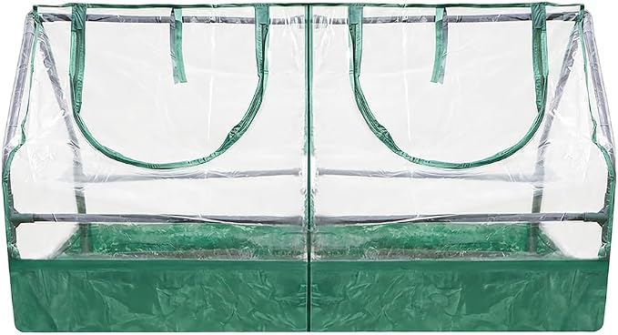 Zenport SH3212A+BTP Garden Raised Bed and Cold Frame Greenhouse Cloche by Zenport