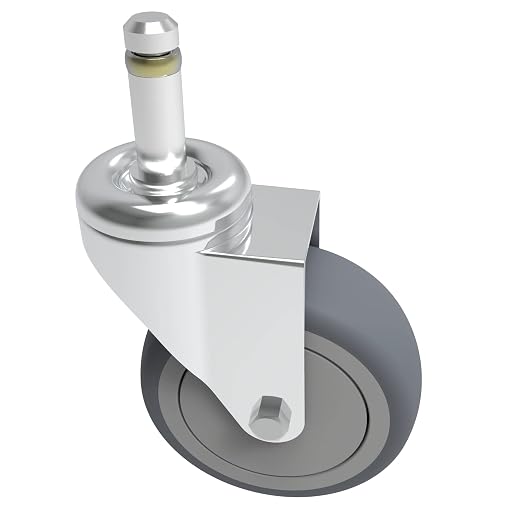 RILIDRI 5-Inch Swivel Caster Wheels, 7/16-Inch Stem Diameter Rubber Wheel - Image 9