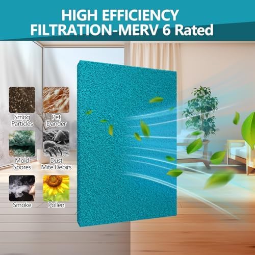 Reusable Air Filters 20x30-Cut to Size Furnace Filter, MERV 6 High Air Flow Air - Image 3
