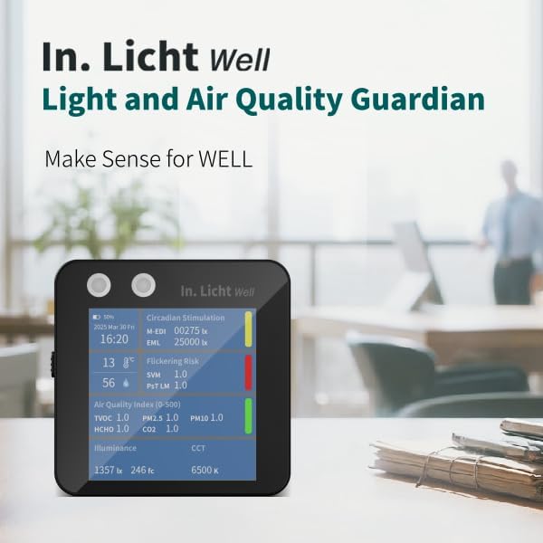 In.Licht Well-PortableWELL‑Certified 19‑in‑1 Light & Indoor Air Quality Monitor - Image 2