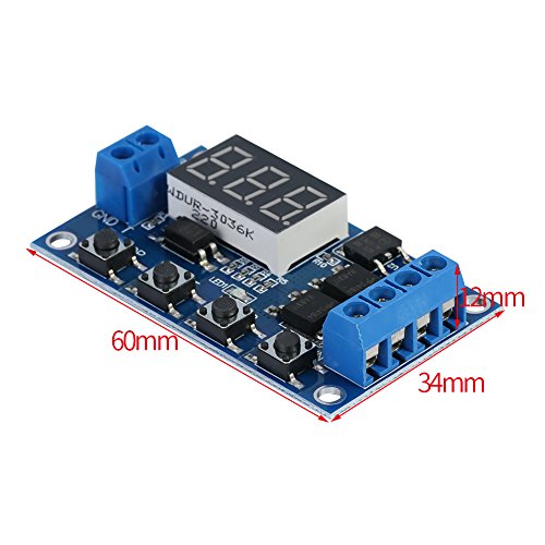 DC 5-30V Digital LED Relay Board Dual-MOS Cycle Timing Circuit Switch Timer - Image 2