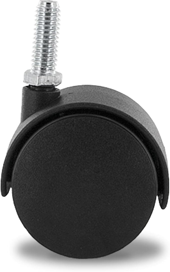 2" Wheel Diameter | Black Nylon Swivel Hooded Samson Twin Wheel Caster | 3/8-16 - Image 3
