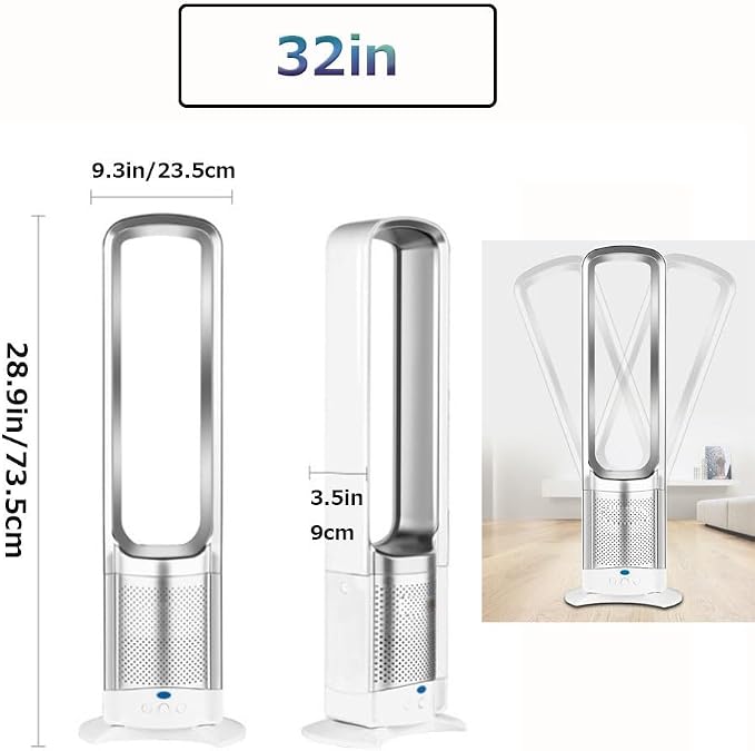 Tower Fans for Bedroom 90° Oscillating Fans for Indoors 28.9 * 9.3 * 3.5 - Image 4