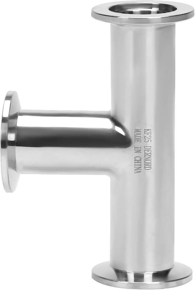 DERNORD KF-25 Tee 3 way Vacuum Fittings Stainless Steel 304 Pipe Fittings - Image 3