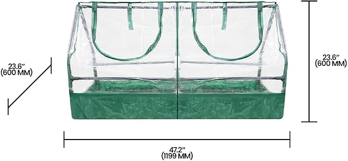 Zenport SH3212A+BTP Garden Raised Bed and Cold Frame Greenhouse Cloche - Image 4