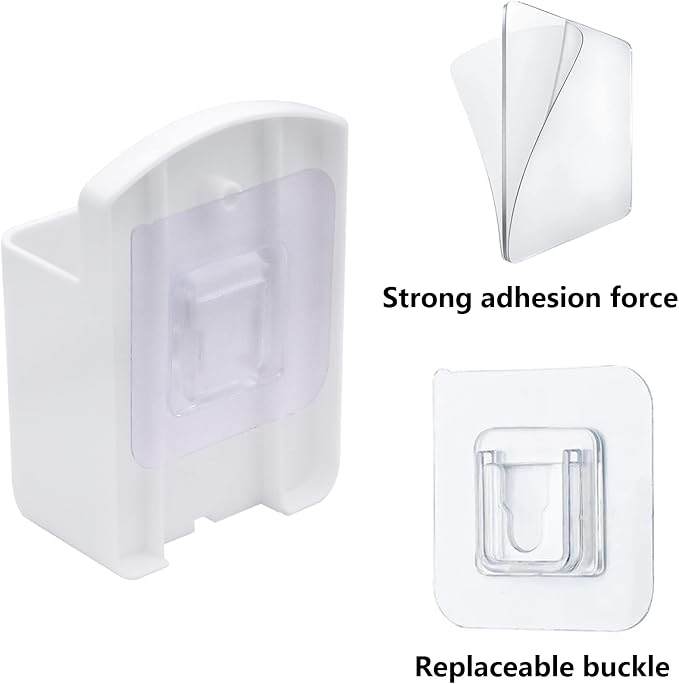 4 Pack Self Adhesive TV Air Conditioner Remote Control Holder Wall Mount - Image 3