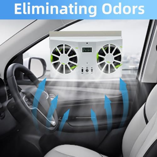 MACHSWON Solar Car Fan, Solar Powered Car Exhaust Fan, Car Radiator Energy - Image 2