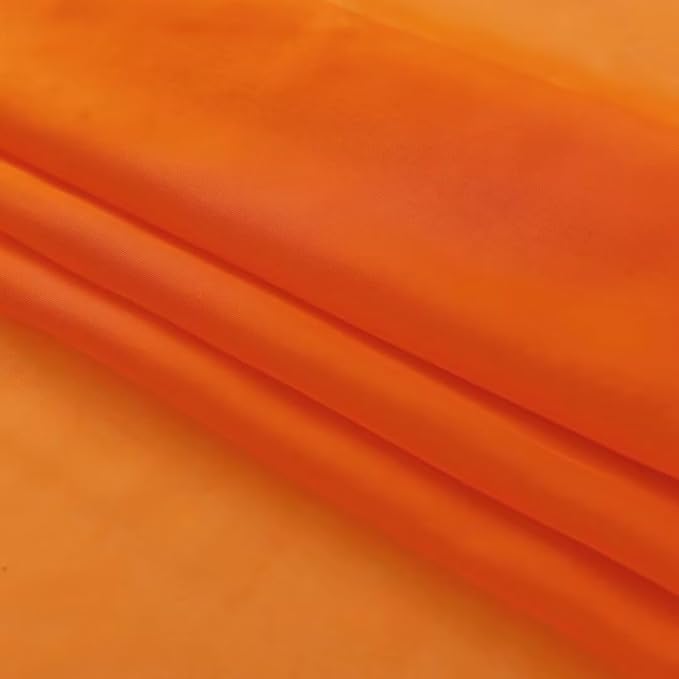 SpaceDresser Basic Rod Pocket Sheer Voile Window Curtain Panels White 1 Pair 2 Panels 70 Width 72 Inch Long for Kitchen Bedroom Children Living Room Yard(Orange,70 W x 72 L)