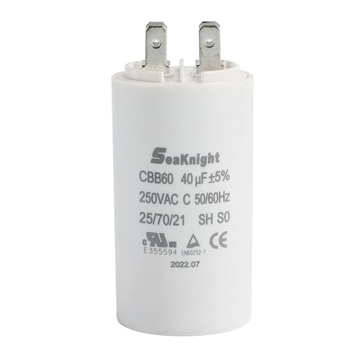 40uF MFD CBB60 Run Capacitor for Air Compressor Water Pump Motor Single Phase by BlueNatHxRPR