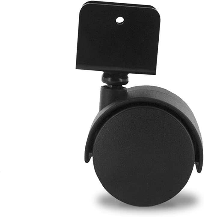 2" Wheel Diameter | Black Nylon Swivel Hooded Samson Twin Wheel Caster | U-Clip - Image 3