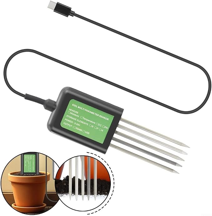 8-in-1 USB Soil Sensor, Waterproof And Rust Proof Probe USB Sensor - Image 5