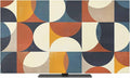 Mid Century Color Block Circle Abstract Geometric Indoor TV Cover, Elastic TV by Unknown