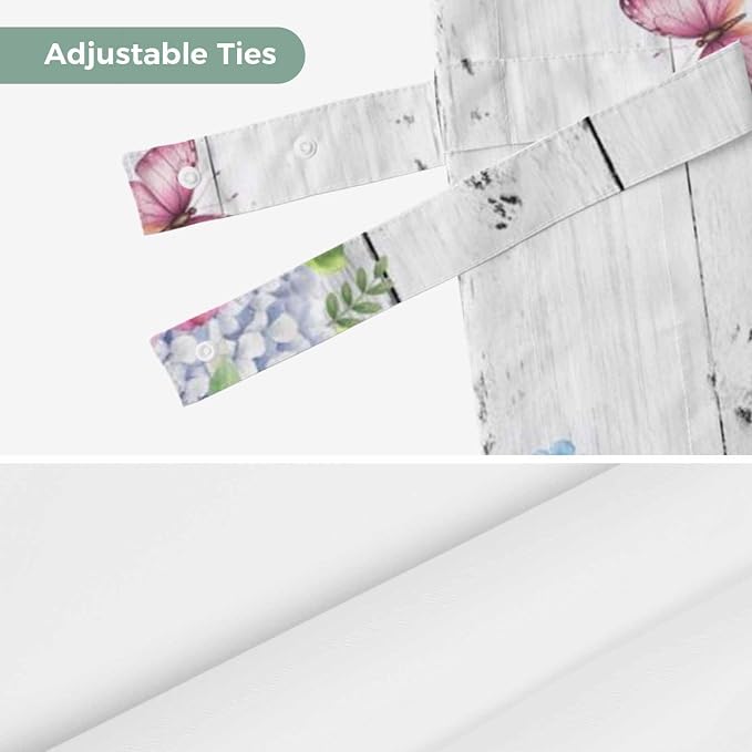 Spring Tie Up Valance Curtains for Windows, Kitchen Curtains Window Shades - Image 7