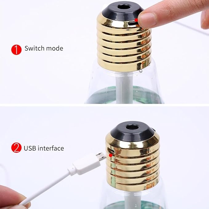 USB Air Humidifier Bulb with 7 Colors, Portable Bulb Ultrasonic Humidifier - Image 7