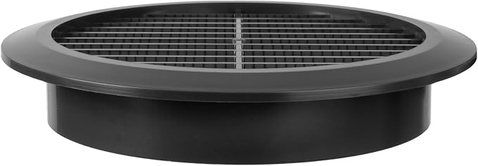 5" Inch Black Plastic Round Ventilation Grille - Image 7