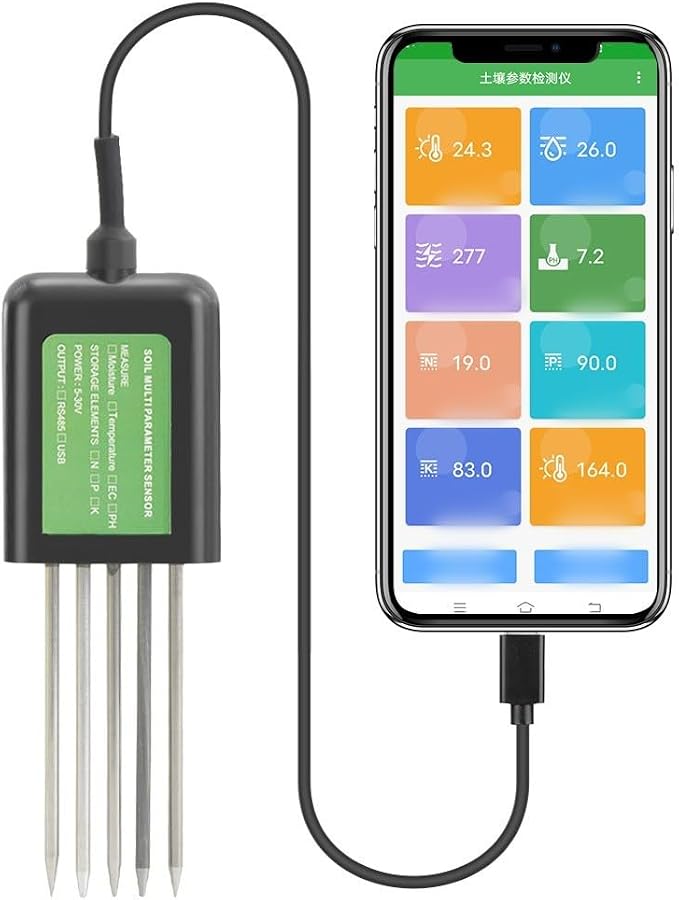 8-in-1 USB Soil Sensor, Waterproof And Rust Proof Probe USB Sensor - Image 9