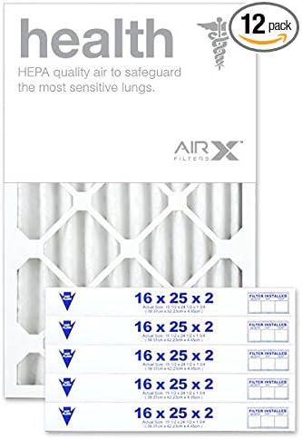 AIRx Filters 16x25x2 Air Filter MERV 13 Pleated HVAC AC Furnace Air Filter by AIRXFILTERSWICKEDCLEANAIR