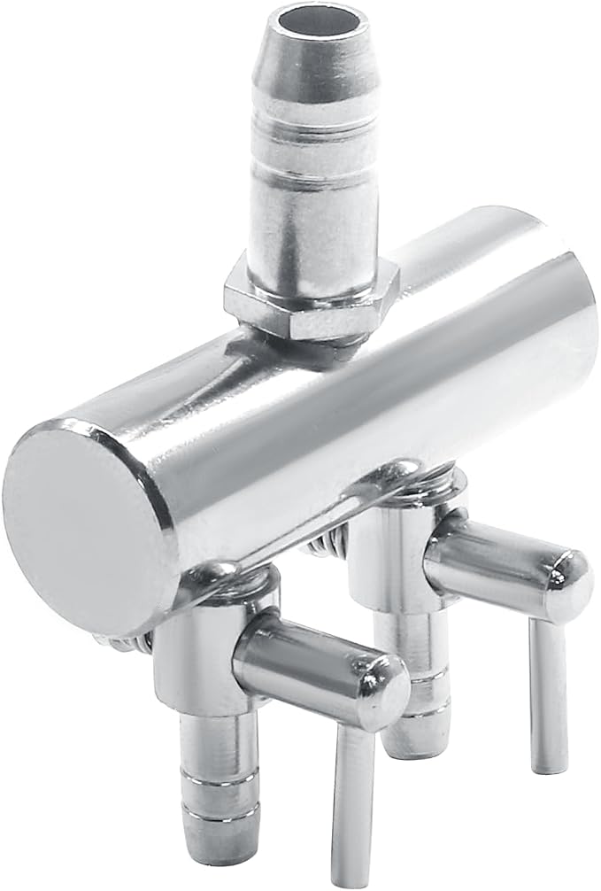 Aquarium Air Pump Valve, Aquarium Air Line Splitter Metal Fish Tank Distributor - Image 2