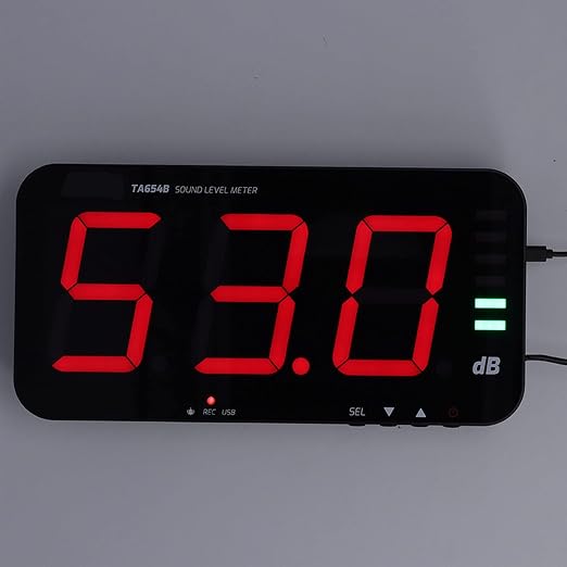 30dB-130dB Digital Sound Level Meter, 13in TA654B Wall Hanging Digital Decibel - Image 7