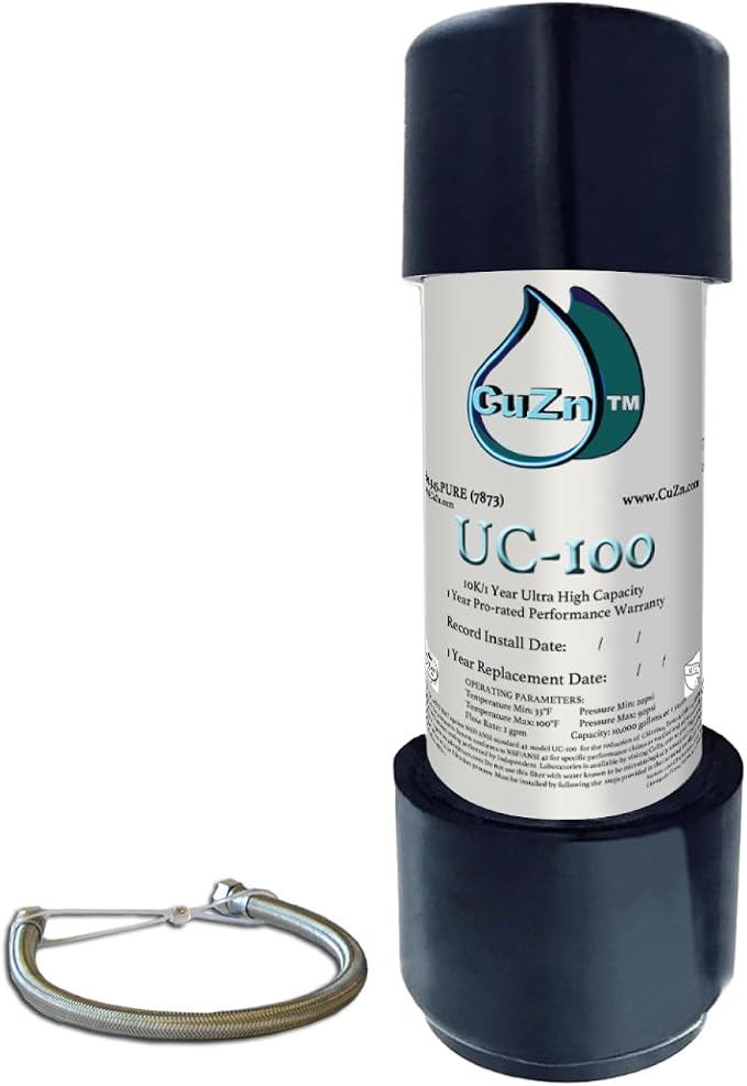 CuZn Under Sink Water Filter for Sink Faucet, 10K Gallons or 1 Year Filtration by CuZn