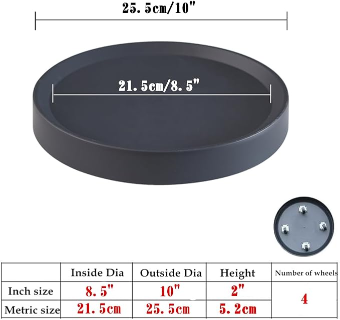Plant Caddy with Hidden Wheels, Easy Move Small & Medium Pots, Air Purifiers - Image 2