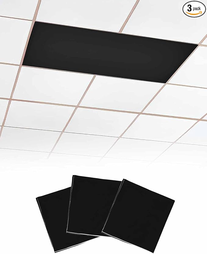 Magnetic Light Cover for Classroom Drop Ceiling, 3 Pack 4x2 Ft Fluorescent by Futuregrace