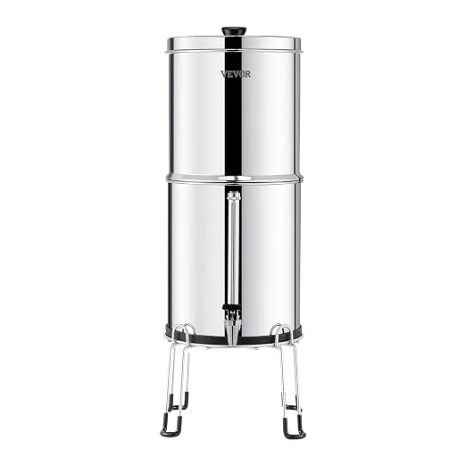 VEVOR Gravity-fed Water Filter System, 2.25G 304 Stainless-Steel Countertop - Image 9