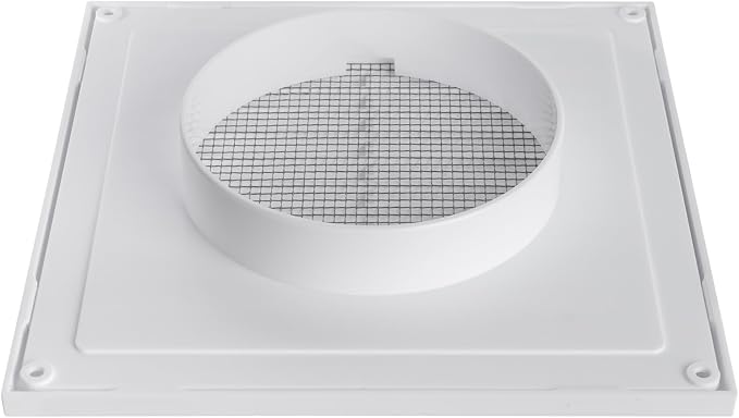 4 Inch Fit - White Plastic Vent Cover - Exhaust Dryer Vent Cover - Built-in - Image 8