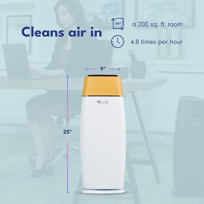 LivePure LP260TH-G Sierra Series True HEPA Digital Tall Tower Air Purifier - Image 2