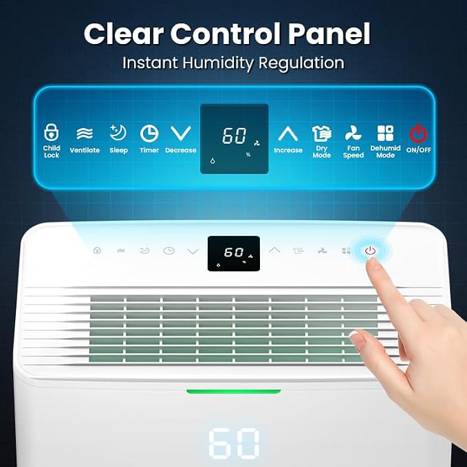 4500 Sq. Ft Dehumidifier, Max 80 Pint Dehumidifier - Image 7