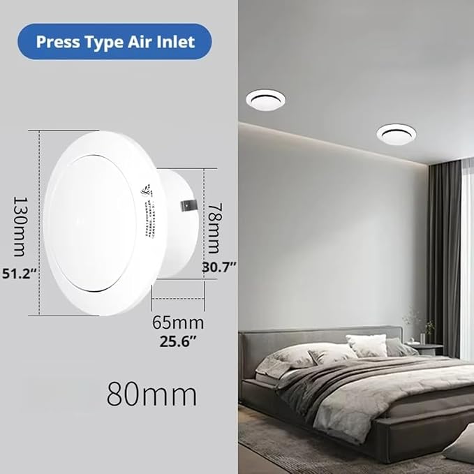 Adjustable Exhaust Outlet, Circular Press Type Air Inlet, - Image 2