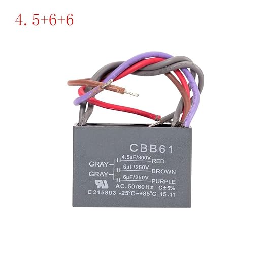 CBB61 Ceiling Fan Capacitor 5 Wire 5 Speed Starting Capacitor Replacement Parts - Image 2