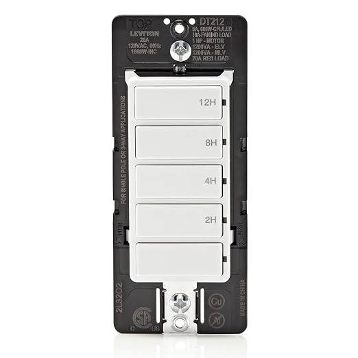 Leviton Countdown Switch for lights, pool pumps, 2-4-8-12 hour, Neutral Wire by Leviton